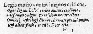 LEGIS CANTIO, ed 1568 B